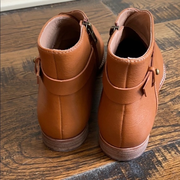 Madewell Kelci Flat boot ankle leather brown aa191 - Picture 2 of 4